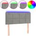 Tête de lit LED gris clair 100x5x78/88 cm velours