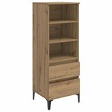 vidaXL Highboard Artisanaal eiken 40 x 36 x 110 cm Bewerkt hout