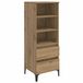 vidaXL Highboard Artisanaal eiken 40 x 36 x 110 cm Bewerkt hout
