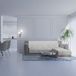Italian Bed Linen Glamour, antislip bankovertrek met schiereiland DX, beige, 240 cm
