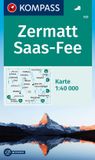 117 KOMPASS Kaarten Kompass WK117 Zermatt / Saas Fee Wandelkaart 1:40.000 Zwitserland