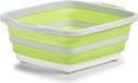 Zeller Afwasbak/Afwasteil - Opvouwbaar - Wit/Groen - 40 x 32 x 14 cm - 11 liter