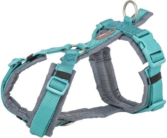 Trixie Hondentuig Premium Trekking Aqua/Grafiet Grijs 36-44X1,5 cm