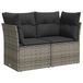 vidaXL Banc de jardin 2 places gris foncé