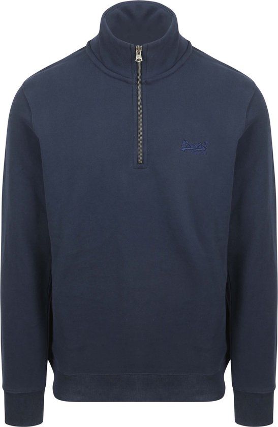 Superdry ESSENTIAL LOGO HENLEY Heren Trui - Blauw - Maat M