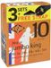 Rotosound JK10-31 Jumbo King 010 3-pack akoestische gitaarsnaarset met gitaarriem