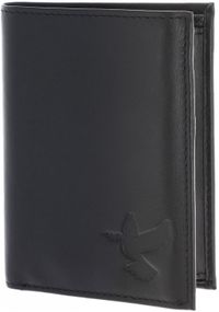 oxmox Leren portemonnee Leather RFID Protect Kombibörse Freedom Pigeon Embossed Black zwart