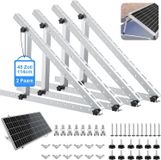 Rhein Beleuchtung PV-montagesysteem 114 cm voor zonnepanelen, balkoninstallaties, platte daken, verstelbaar 0-90°