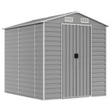 VidaXL Tuinschuur Lichtgrijs 191x215x198 cm Gegalvaniseerd Staal