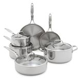 GreenPan Valencia Pro Tri-Ply 10-delig roestvrij stalen kookgerei set