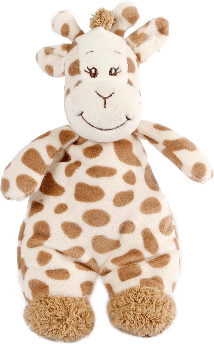 Take me Home Knuffel Met Rammelaar Giraffe 20 Cm Pluche Beige