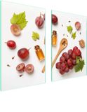 TMK ArtDeko Planche à découper en verre 65x52 cm design fruit