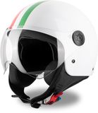 VINZ Helmets VINZ Gavia Italiaanse Helm - Scooterhelm / Motorhelm / Brommerhelm - Wit - L