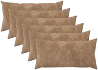 vidaXL Kussensloop Taupe 40 x 80 cm Microfiber Fleece (6 stuks)