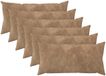 vidaXL Kussensloop Taupe 40 x 80 cm Microfiber Fleece (6 stuks)