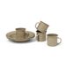 Ferm Living Service de table Yard 8 pièces en acier émaillé - Beige