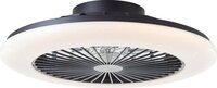 Brilliant Salerno - Plafondventilator met LED verlichting - Zwart - Dimbaar - 48.5 cm