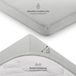 Laleni Jersey Baby/Kind Hoeslaken - Actief Ademend - Oeko-Tex Certificeerd - Babybed, Wieg, Kinderbed 100 x 115 x 10cm, maanlichtgrijs, zeshoek