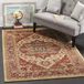 SAFAVIEH Mahal Collection 5'1 "x 7'7" Rood/Natuurlijk MAH698A Traditioneel Oosters Niet-Vergieten Woonkamer Slaapkamer Tapijt