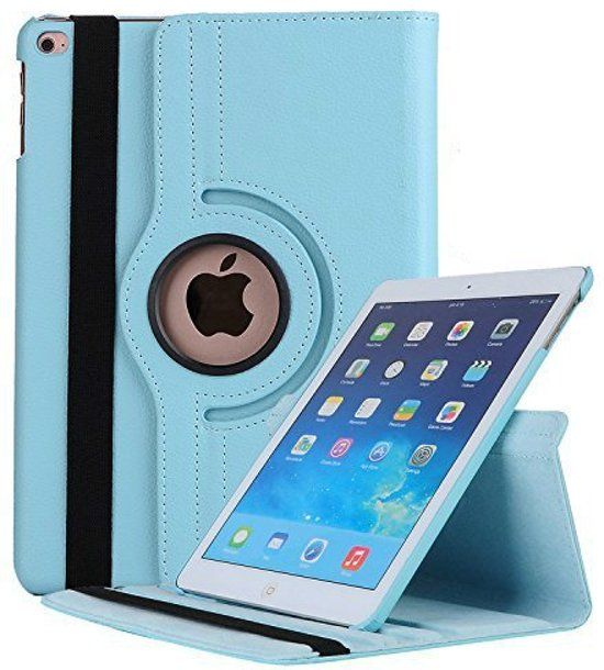 ZT Accessoires iPad 2017 / iPad 2018 Draaibaar Hoesje met stylus pen - Licht blauw