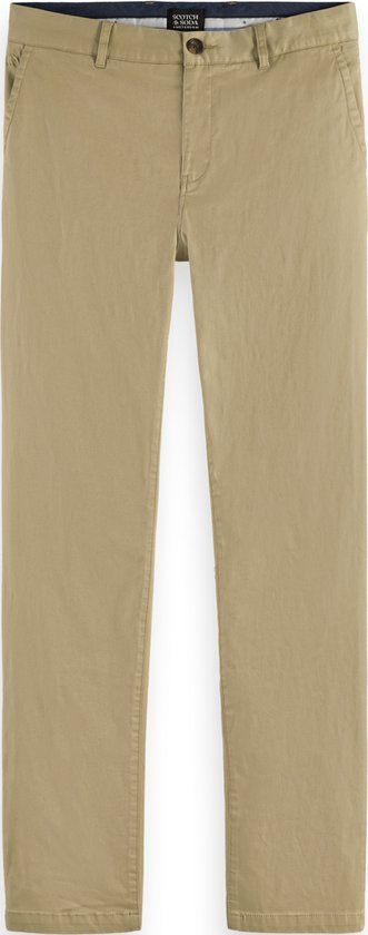 Scotch & Soda CORE - STUART - STRETCH COTTON CHINO Heren Broek - Sand - Maat W32/L32