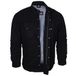 Bikers Gear Australia Gevoerd beschermend flanellen motoroverhemd, met Kevlar-aramide, effen zwart, met verwijderbaar pantser conform CE 1621-1, maat L