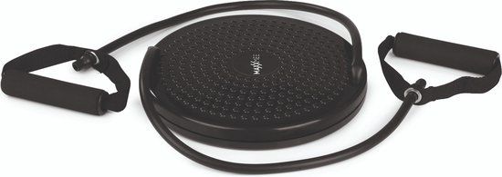 MAXXMEE Cardio Twister Disc - Rotatieschijf - Zwart - Incl. 2 Expander Banden