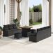 vidaXL Tuinbank - Zwart - Polyrattan