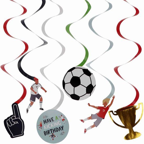 Folat Hangdecoratie Fantastic Football 6 stuks