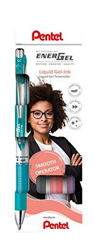 Pentel EnerGel Gel rollerball - Set van 4 - Gesorteerd (grijs/koraal/turquoise/lila)