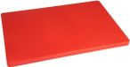 Hygiplas dikke rode snijplank van polyethyleen met lage dichtheid 600x450x20mm - kleurgecodeerd, vaatwasbestendig - HC878