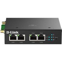 D-Link DWM-314-TP/E router modem PoE Multi-Connect 4G | LTE Cat.4 Industrieel, Dual PoE+ poorten, Ethernet Switch 4 poorten, VPN beveiliging, extreme duurzaamheid, DIN-rail-montage