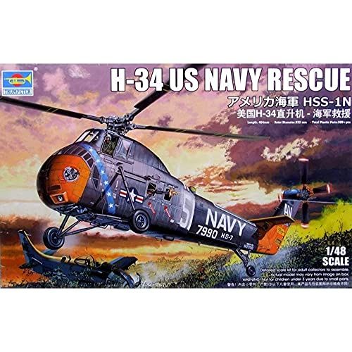 Trumpeter 002882 1/48 H-34 US Navy Rescue modelbouwset