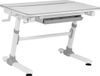 Maclean Bureau enfant ergonomique avec réglage en hauteur et réglage de l'inclinaison - Blanc