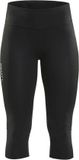 Craft Rush Capri 3/4 Running Broek Dames - Zwart | Maat: S