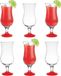 Glasmark Krosno Rode Cocktailglazen - Set van 6 - 420 ml - Vaatwasmachinebestendig
