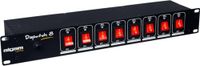 ALGAM LIGHTING Dispatch Rackable 2U 19 inch - 8 kanalen met EU-stopcontacten en lichtschakelaars