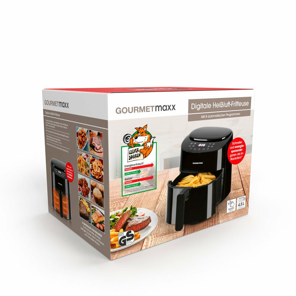 GOURMETmaxx Airfryer Digital 4.5L - Black