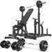 Marbo Sport - Banc d'haltères MS11 2.0 avec supports d'haltères réglables - set d'haltères de 113 kg avec disques en fonte