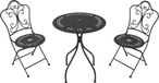 AXI Marilou Metal Bistro Set - 2 Chairs and Round Table - Anthracite