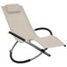 VidaXL Lounge Chair Padded Seat Steel Cream, Grey