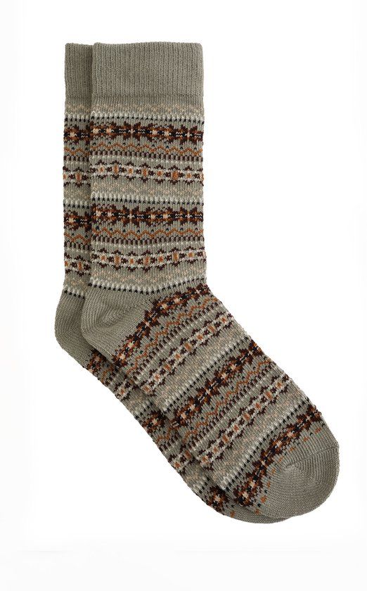 WE Fashion Heren sokken met print, gestreept, grijs, 92% Katoen, 7% Polyamide, 1% Elastane, Maat 39/42