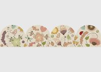 AG Design AWBD 8686 Zelfklevende wandrand met golfsnit voor kinderen, vrolijke tuin, waterdicht, gebogen decoratieve rand voor baby's en kinderkamer, meerkleurig, 300 x 13,5 cm