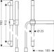 Hansgrohe AXOR Starck doucheset 0,90m, met staafvormige handdouche 1jet, zwart