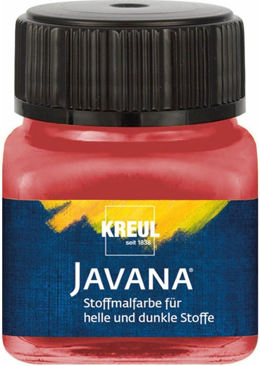 Javana Rode Textielverf 20ml - Rood - Voor Licht & Donker Textiel