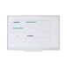 Bi-Office Planer New Generation Multifunctionele planner, geëmailleerd, magnetisch geruit oppervlak, 25 x 25 mm ruiten, planningsbord met aluminium frame, pennenhouder en accessoirekit, 90 x 60 cm