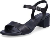 Tamaris - Dames - Platte sandalen - Zwart - Maat 40