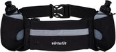 VirtuFit Bottle Belt - 2 x 300 ml - Running Belt with Water Bottles - Black/Grey
