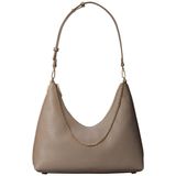 Calvin Klein Emblem Hw Pebble Top Zip Hobo Tas - Vrouwen - Bruin