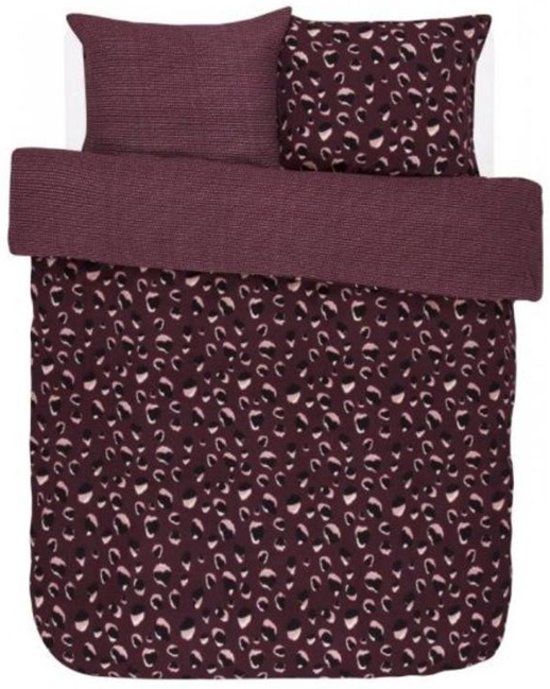 Essenza Madea Dekbedovertrek - Flanel - Eenpersoons - 140x200/220 cm - Burgundy
